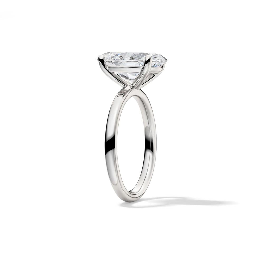 Lab Grown Diamond Oval Solitaire Engagement Ring in 14K White Gold (4 ct.) – Image 3 of 5