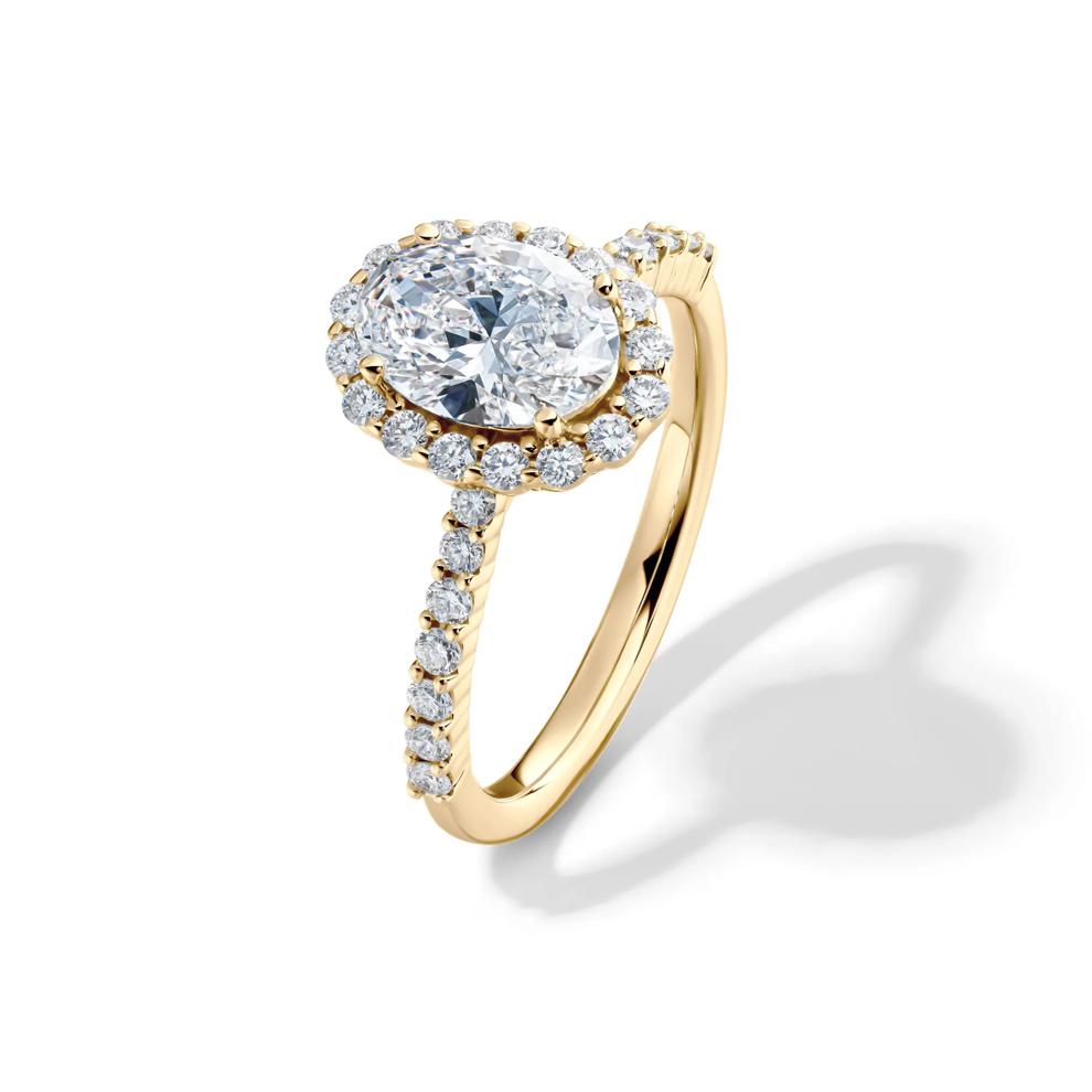 Lab Grown Diamond Oval-Shaped Engagement Ring in 14K Yellow Gold (1 3/4 ct. tw.) – Image 3 of 4