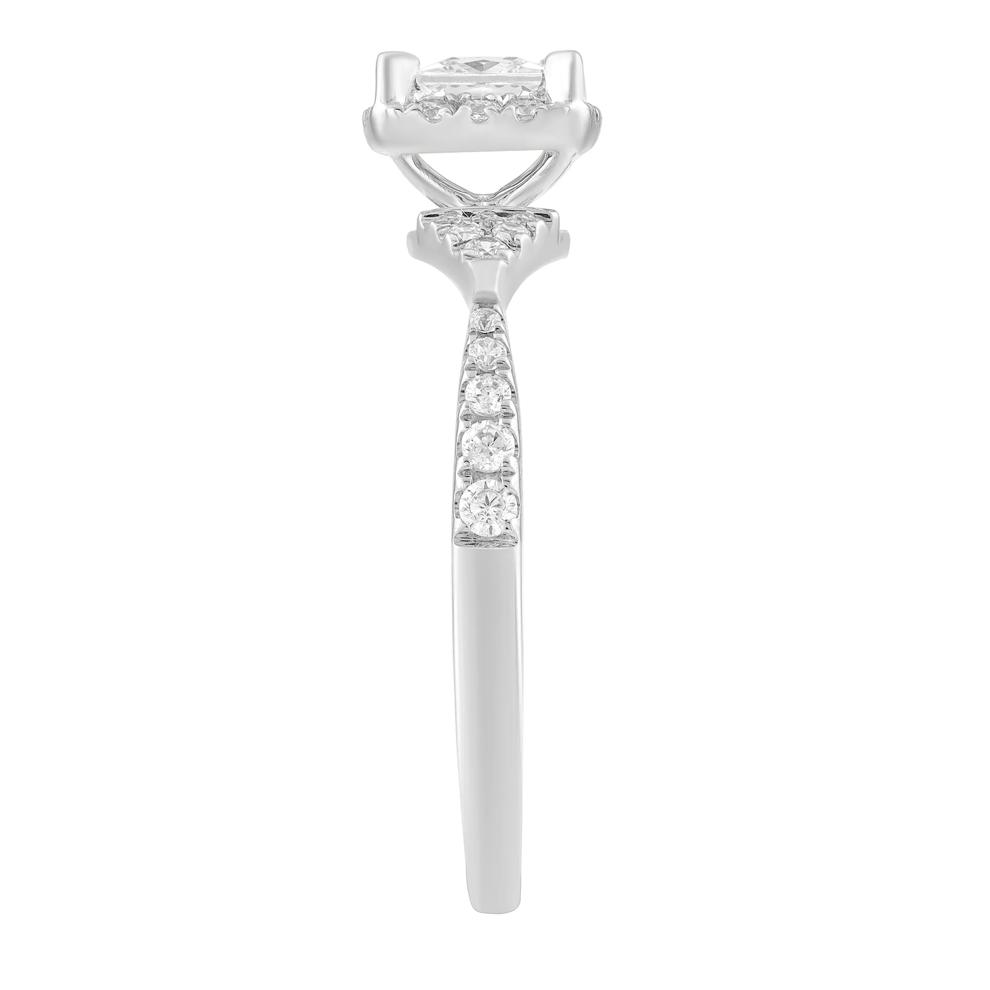 Diamond Princess-Cut Center Halo Engagement Ring in Platinum (3/4 ct. tw.) – Image 3 of 3