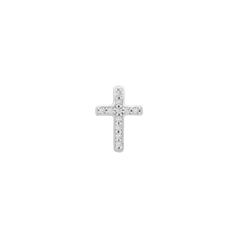 Single Diamond Stud Earring Cross – Image 1 of 1