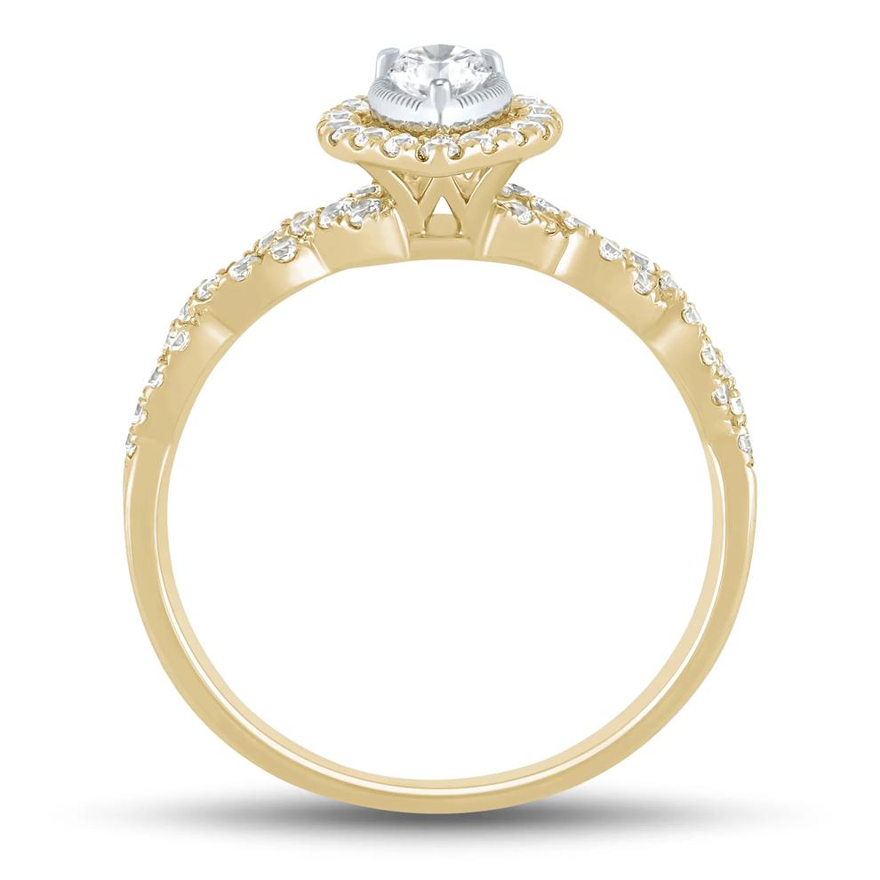 Pear-Shaped Diamond Engagement Ring in 10K Yellow Gold (1/2 ct. tw.) – Image 2 of 3