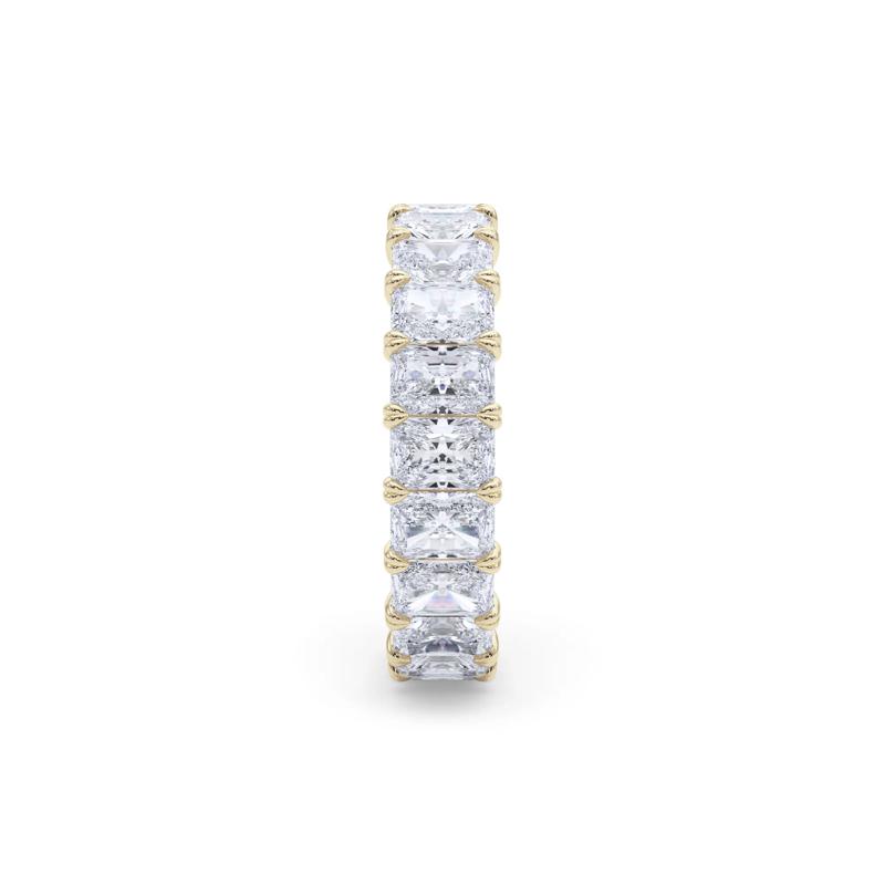 Lab Grown Diamond Radiant-Cut Eternity Band in 14K Yellow Gold (5 ct. tw.) – Image 3 of 5