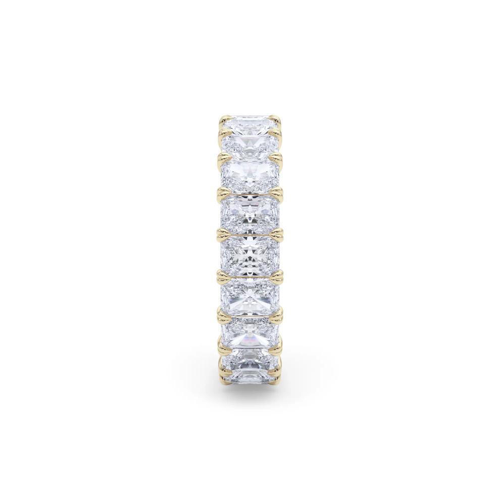 Lab Grown Diamond Radiant-Cut Eternity Band in 14K Yellow Gold (5 ct. tw.) – Image 3 of 5