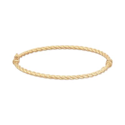 Polished Rope Bangle Bracelet in 14K Yellow Gold