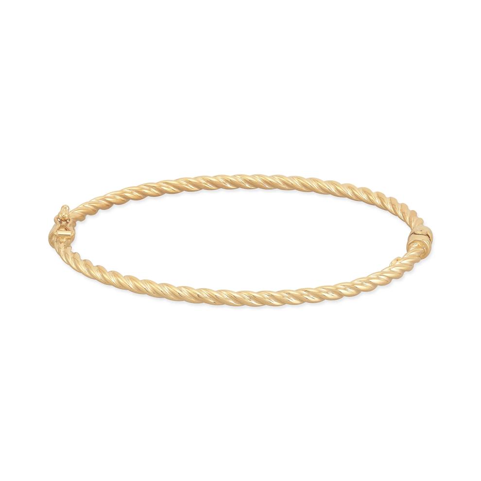 Polished Rope Bangle Bracelet in 14K Yellow Gold – Image 1 of 2