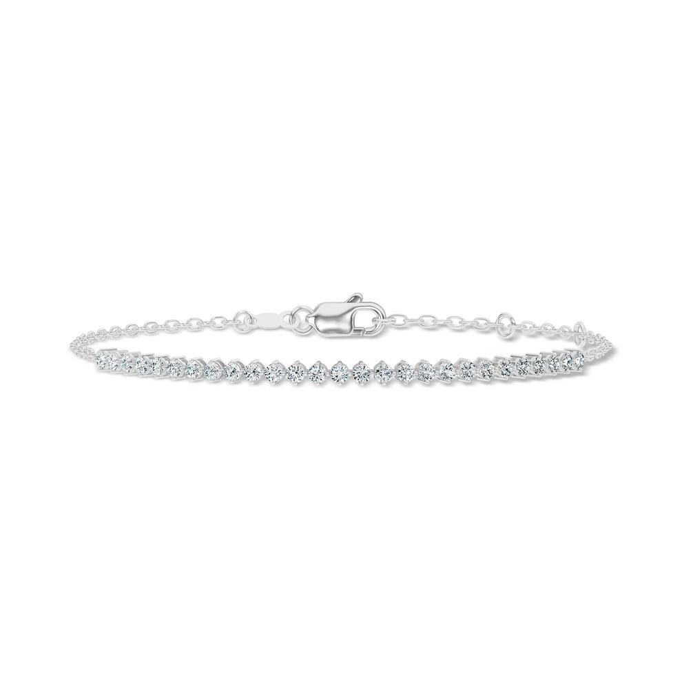 Lab Grown Diamond Compass-Set Bracelet in 14K White Gold, 7" (3/4 ct. tw.) – Image 1 of 2