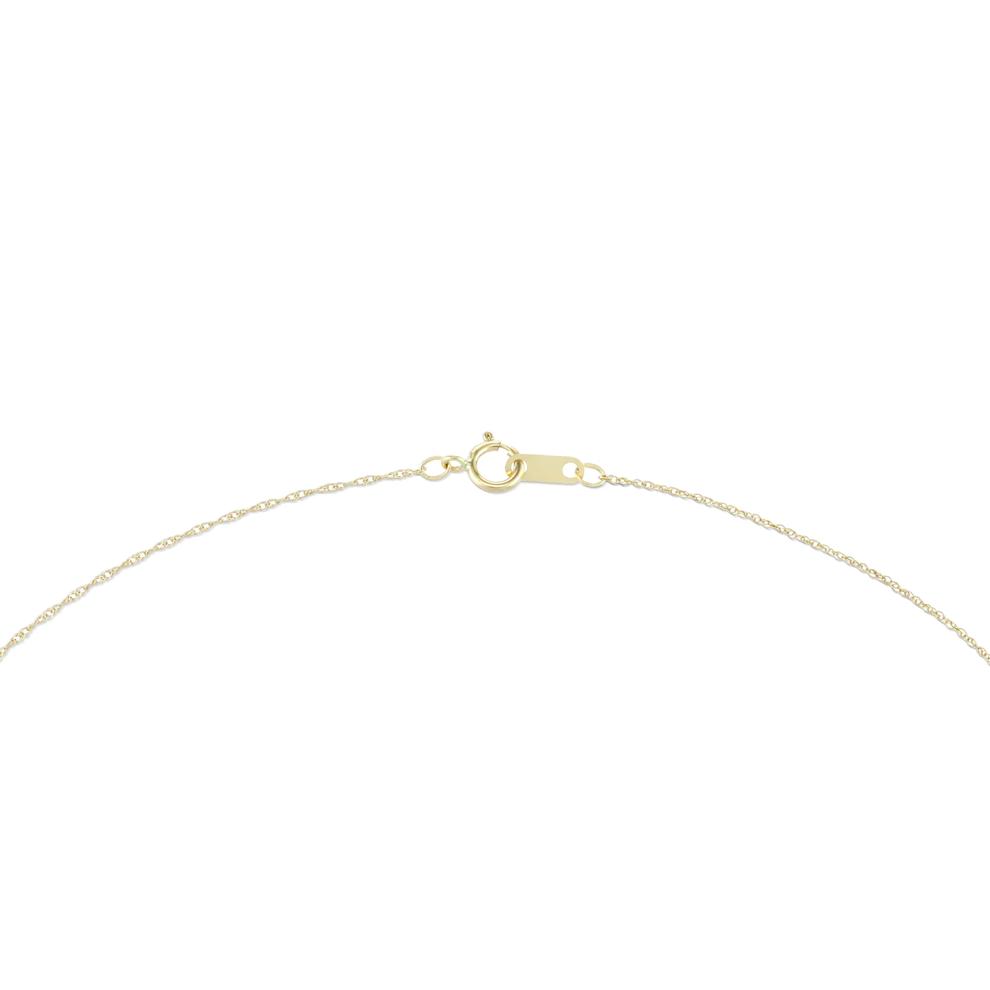 Pear-Shaped Blue Sapphire &amp; Diamond Accent Pendant Necklace in 10K Yellow Gold – Image 3 of 4