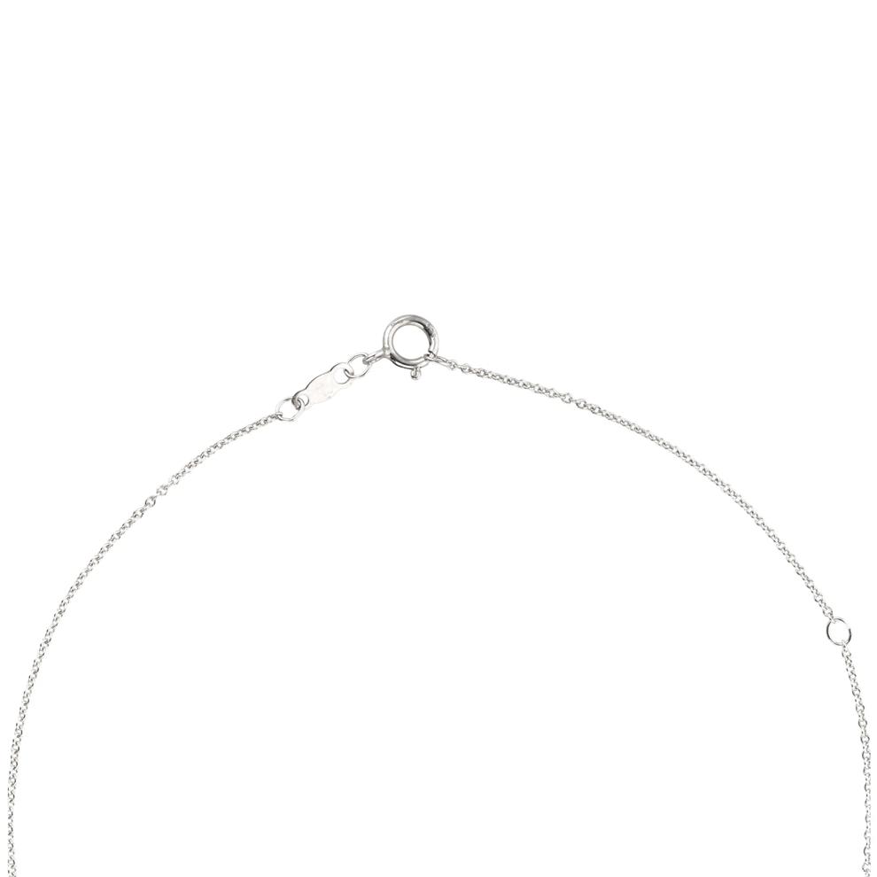 Freshwater Cultured Pearl &amp; Lab-Created White Sapphire Open Drop Pendant in Sterling Silver – Image 2 of 4