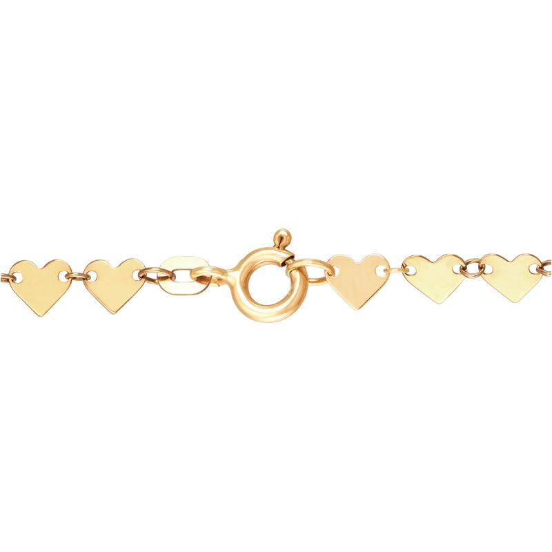 Heart Link Chain Necklace in 10K Yellow Gold, 18" – Image 3 of 3