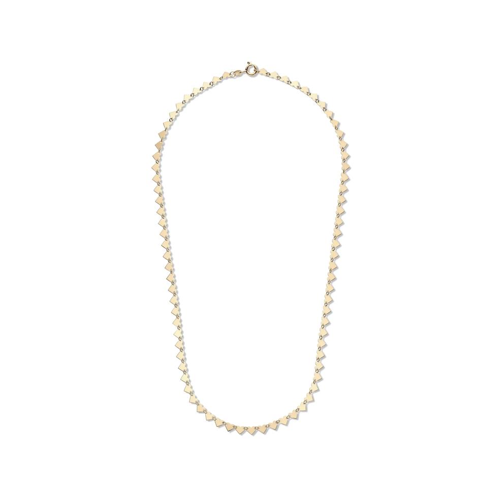 Heart Link Chain Necklace in 10K Yellow Gold, 18" – Image 3 of 4