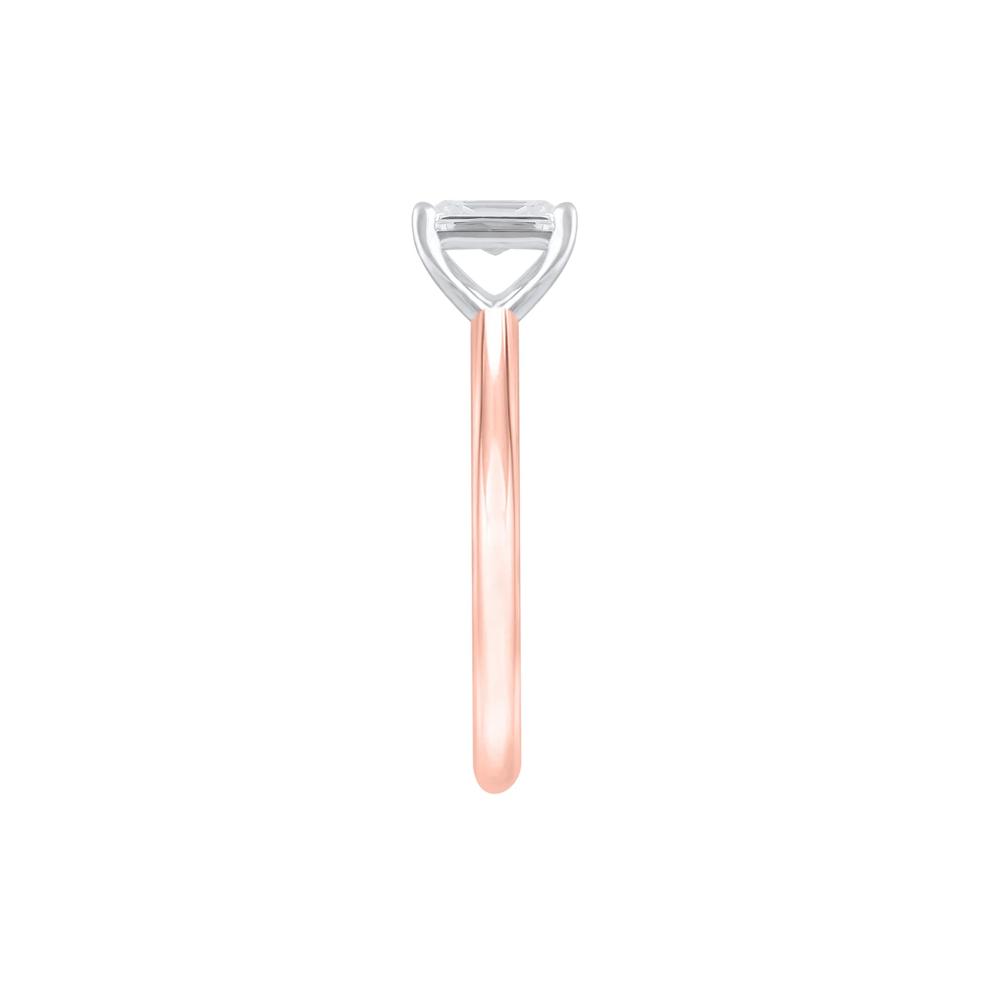 Lab Grown Diamond Emerald-Cut Solitaire Ring in 14K Rose Gold (1 ct.) – Image 3 of 5