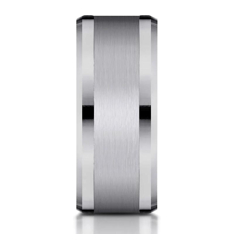 Men&#39;s Satin Finish Band in Tantalum, 8MM – Image 3 of 3