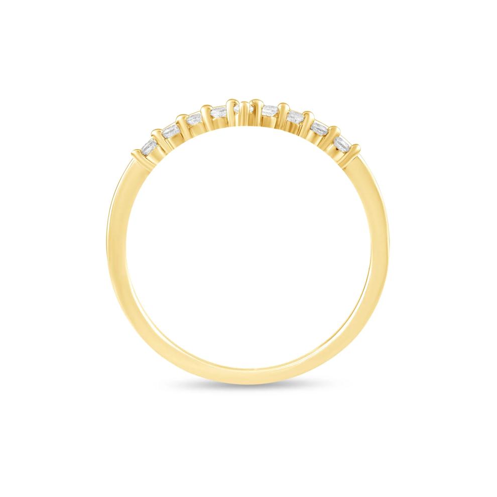 Diamond Contour Band in 10K Yellow Gold (1/10 ct. tw.) – Image 2 of 4