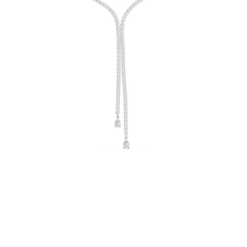 Lab Grown Diamond Double-Row Lariat Necklace in 14K White Gold &#40;4 ct. tw.&#41; – Image 3 of 5