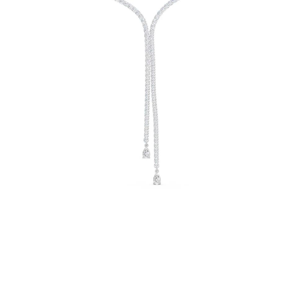 Lab Grown Diamond Double-Row Lariat Necklace in 14K White Gold (4 ct. tw.) – Image 3 of 5