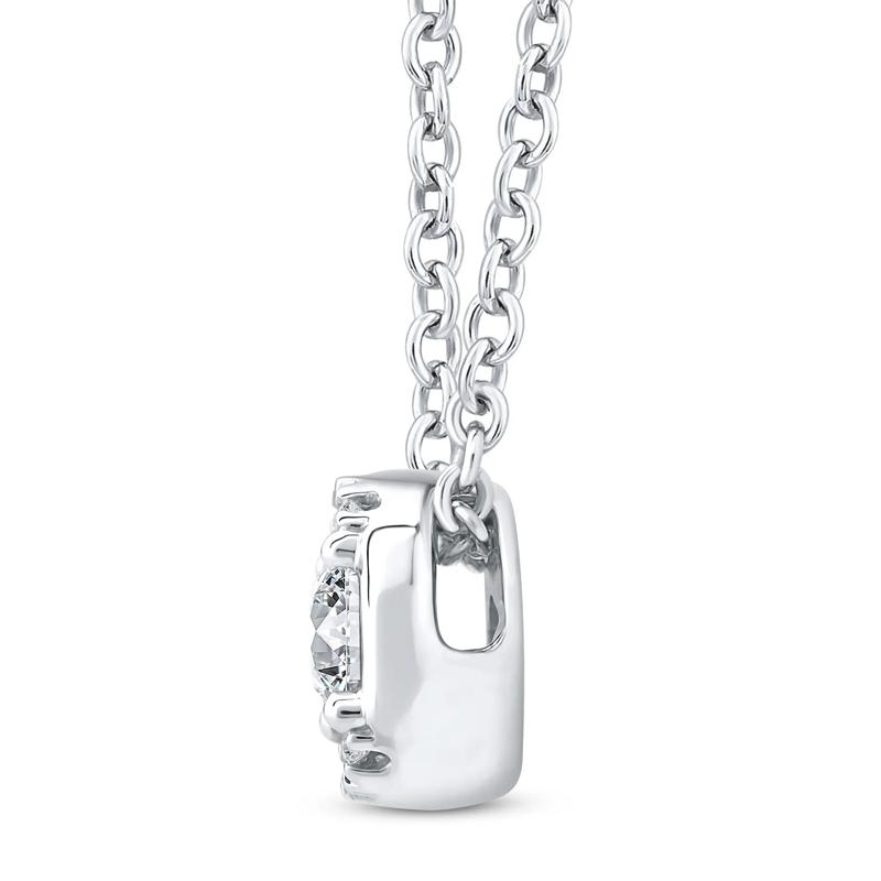 Diamond Pendant in 10K White Gold &#40;1/7 ct. tw.&#41; – Image 2 of 4