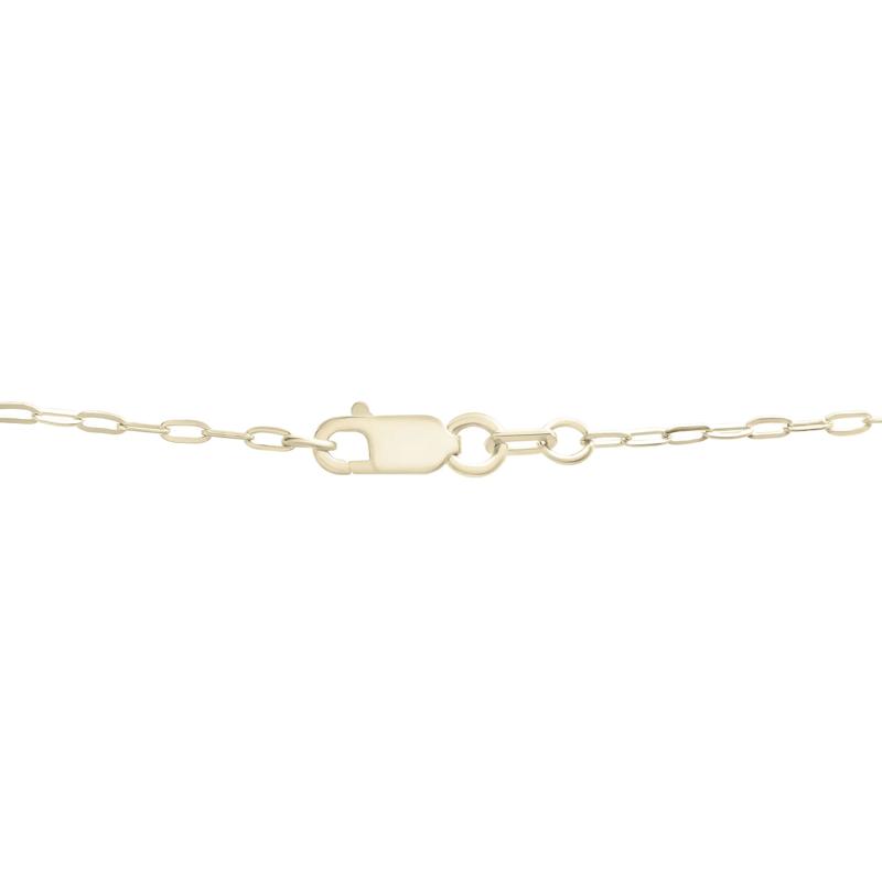 Diamond Paperclip Lariat Heart Necklace in 10K Yellow Gold &#40;1/10 ct. tw.&#41; – Image 3 of 3