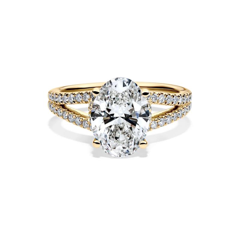 Georgia Lab Grown Diamond Engagement Ring in 18K Yellow Gold (3 1/2 ct. tw.) – Image 1 of 4