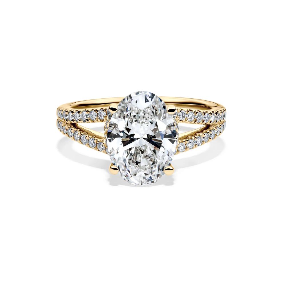 Georgia Lab Grown Diamond Engagement Ring in 18K Yellow Gold (3 1/2 ct. tw.) – Image 1 of 4
