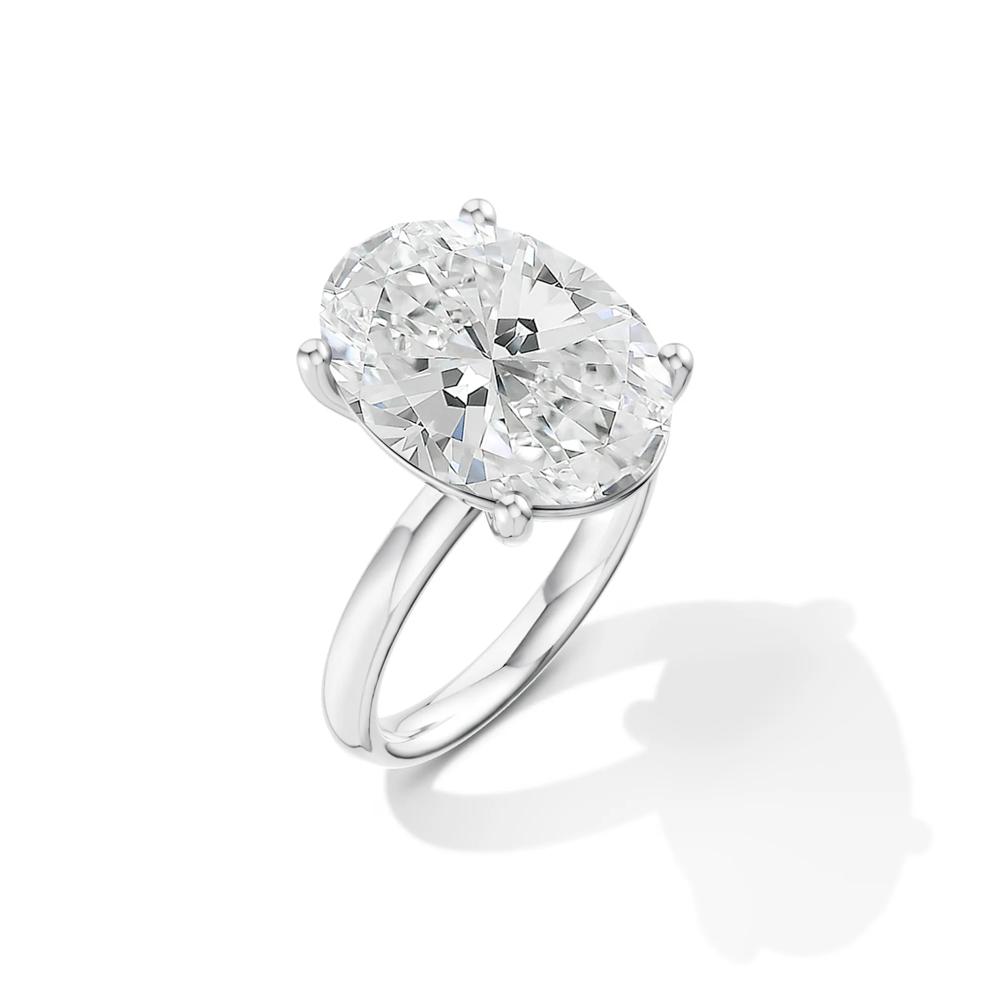 Lab Grown Diamond Oval Solitaire Ring in Platinum (9 ct.) – Image 4 of 4