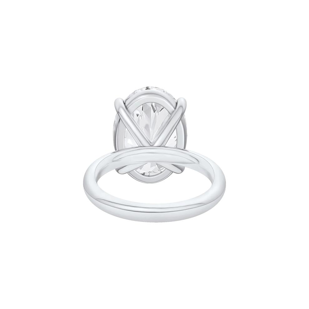 Lab Grown Diamond Oval Solitaire Ring in Platinum (9 ct.) – Image 4 of 4