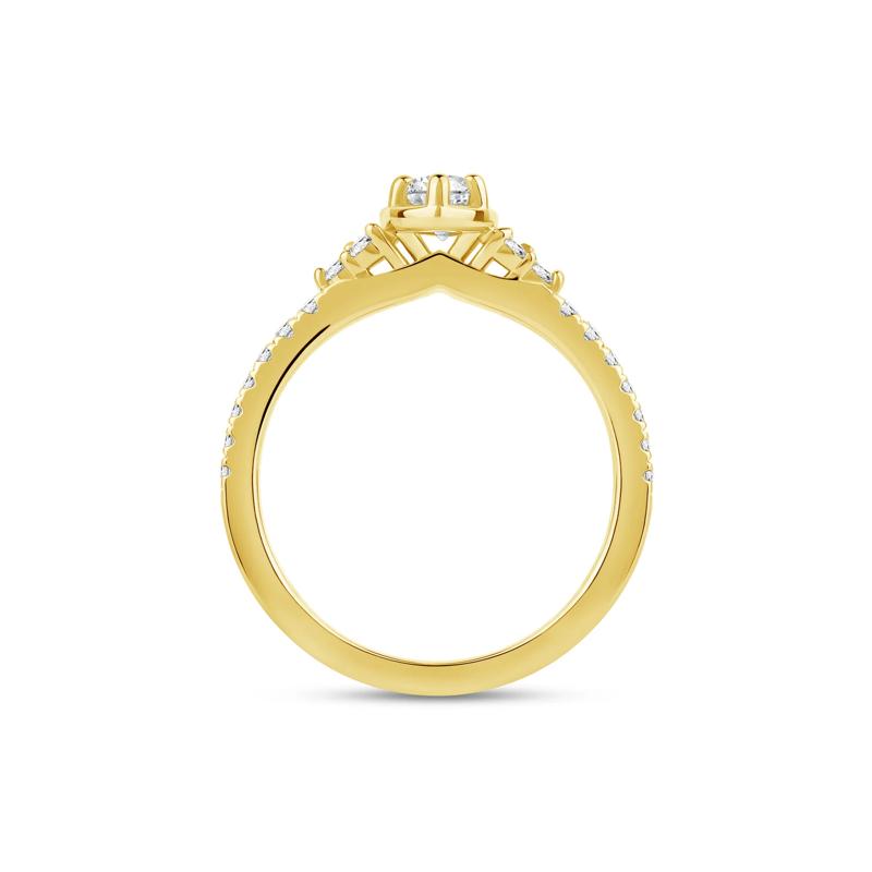 Marquise Diamond Engagement Ring in 14K Yellow Gold &#40;3/4 ct. tw.&#41; – Image 2 of 4