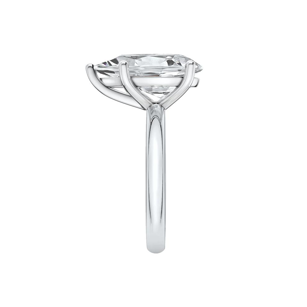 Lab Grown Diamond Pear-Shaped Solitaire Ring in 14K White Gold (5 ct.) – Image 3 of 4