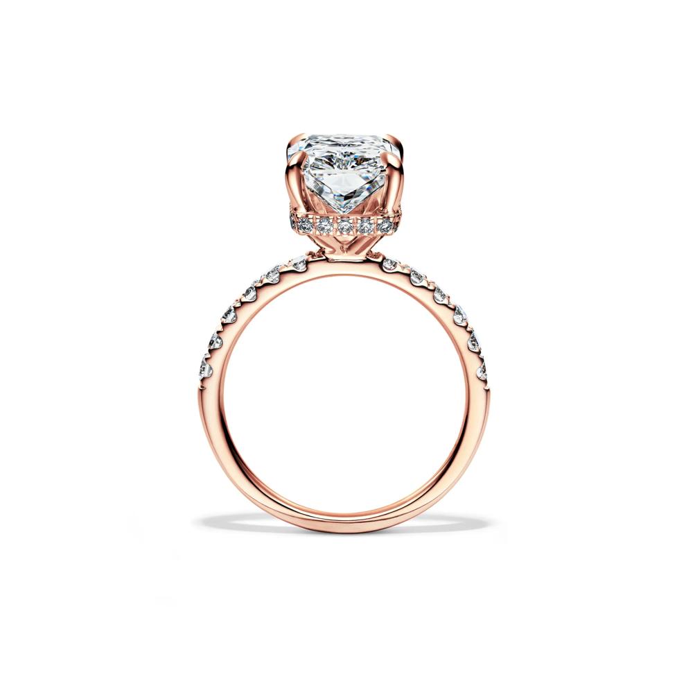 Lab Grown Diamond Radiant-Cut Bridal Set in 14K Rose Gold (5 ct. tw.) – Image 2 of 6