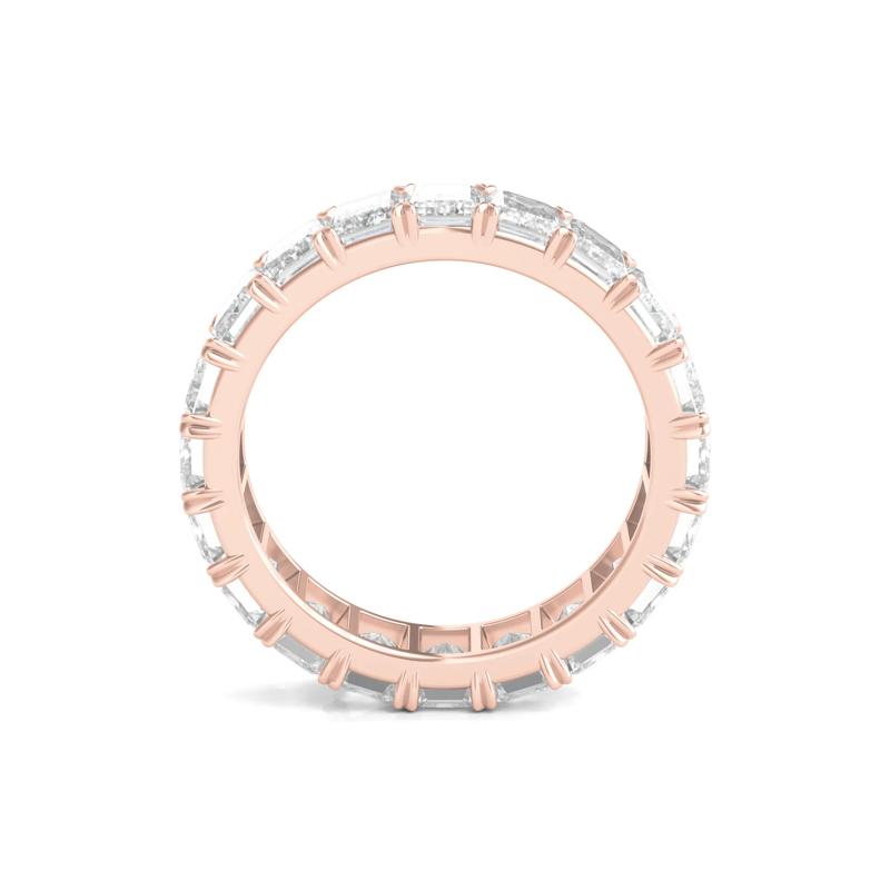 Lab Grown Emerald-Cut Diamond Eternity Band in 14K Rose Gold &#40;5 ct. tw.&#41;  – Image 2 of 3