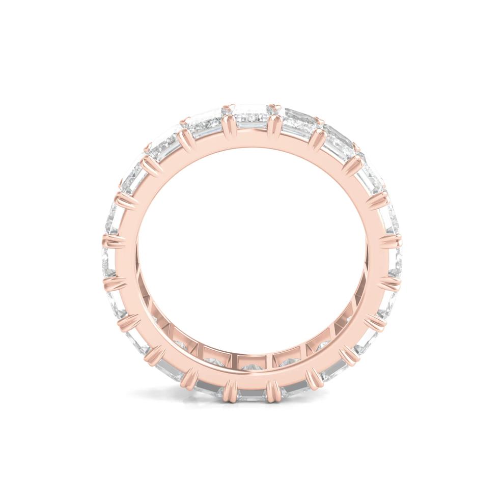 Lab Grown Emerald-Cut Diamond Eternity Band in 14K Rose Gold (5 ct. tw.)  – Image 2 of 3