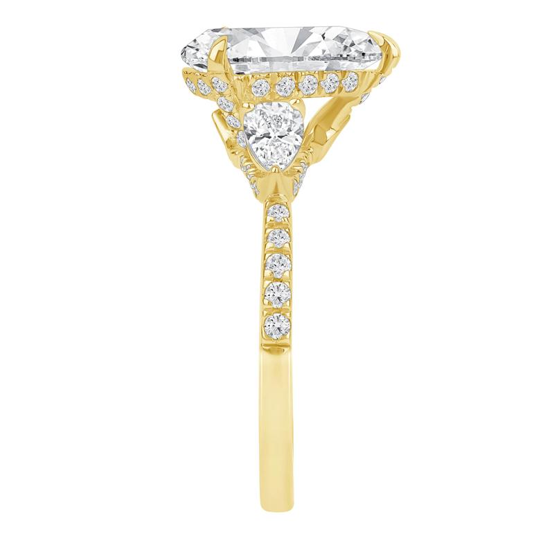 River Lab Grown Diamond Pear-Shaped Engagement Ring in 14K Yellow Gold &#40;3-1/4 ct. tw.&#41; – Image 3 of 3