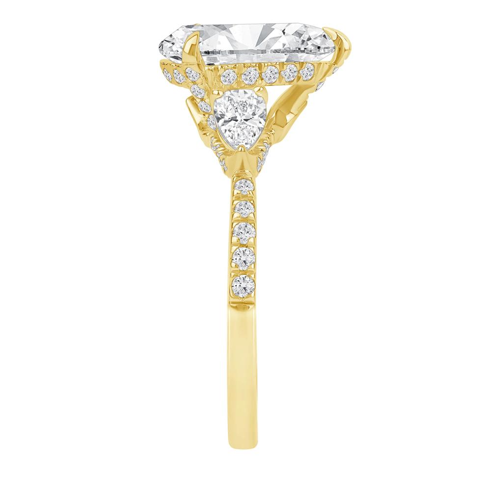 River Lab Grown Diamond Pear-Shaped Engagement Ring in 14K Yellow Gold (3-1/4 ct. tw.) – Image 3 of 3