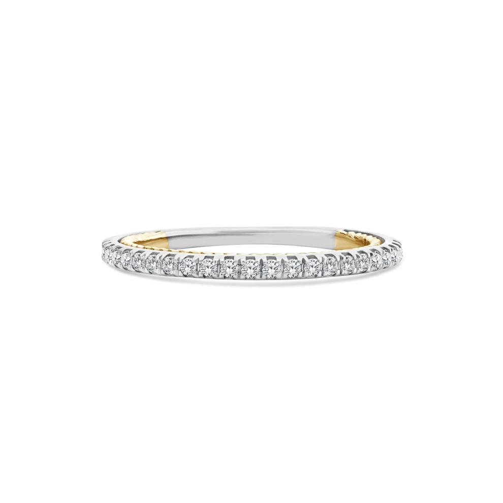 Diamond Anniversary Band in 10K White &amp; Yellow Gold (1/5 ct. tw.) – Image 1 of 4