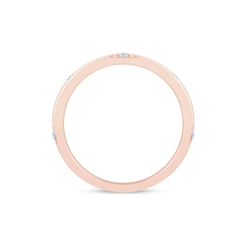 Sparkling Diamond Anniversary Stack Band in 10K Rose Gold (1/10 ct. tw.) – Image 2 of 3