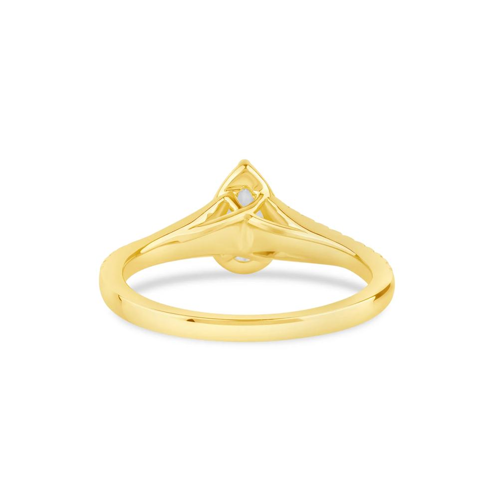 Pear-Shaped Diamond Engagement Ring in 14K Yellow Gold (5/8 ct. tw.) – Image 4 of 4
