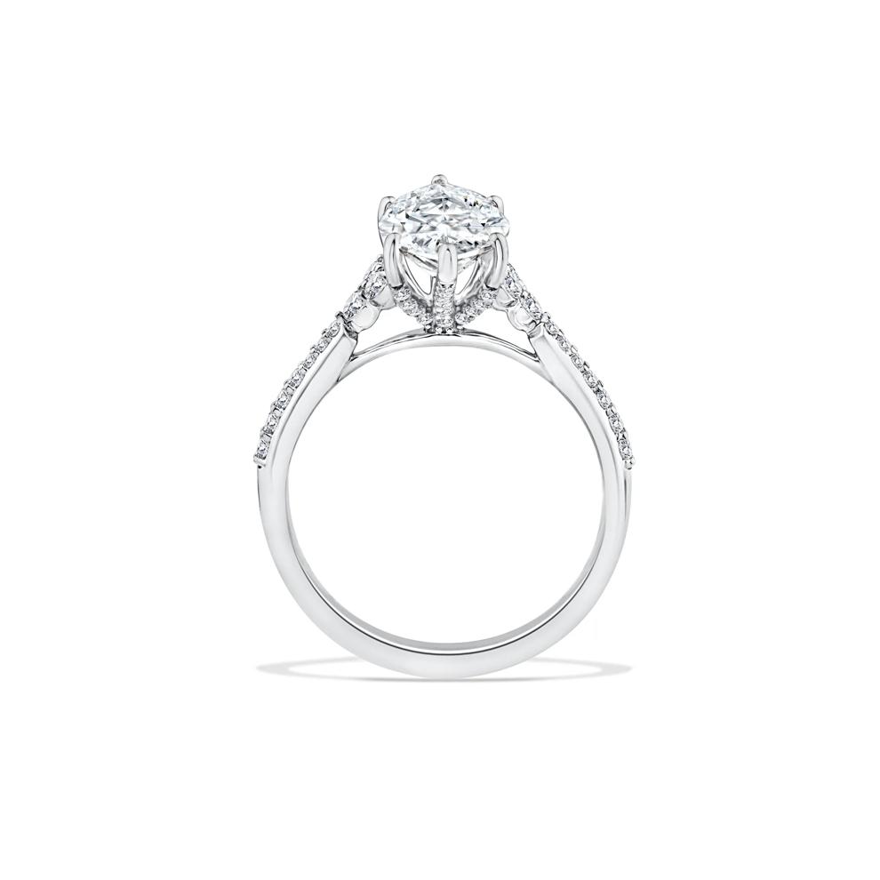 Lab Grown Diamond Marquise Engagement Set in 14K White Gold (3 ct. tw.) – Image 2 of 6