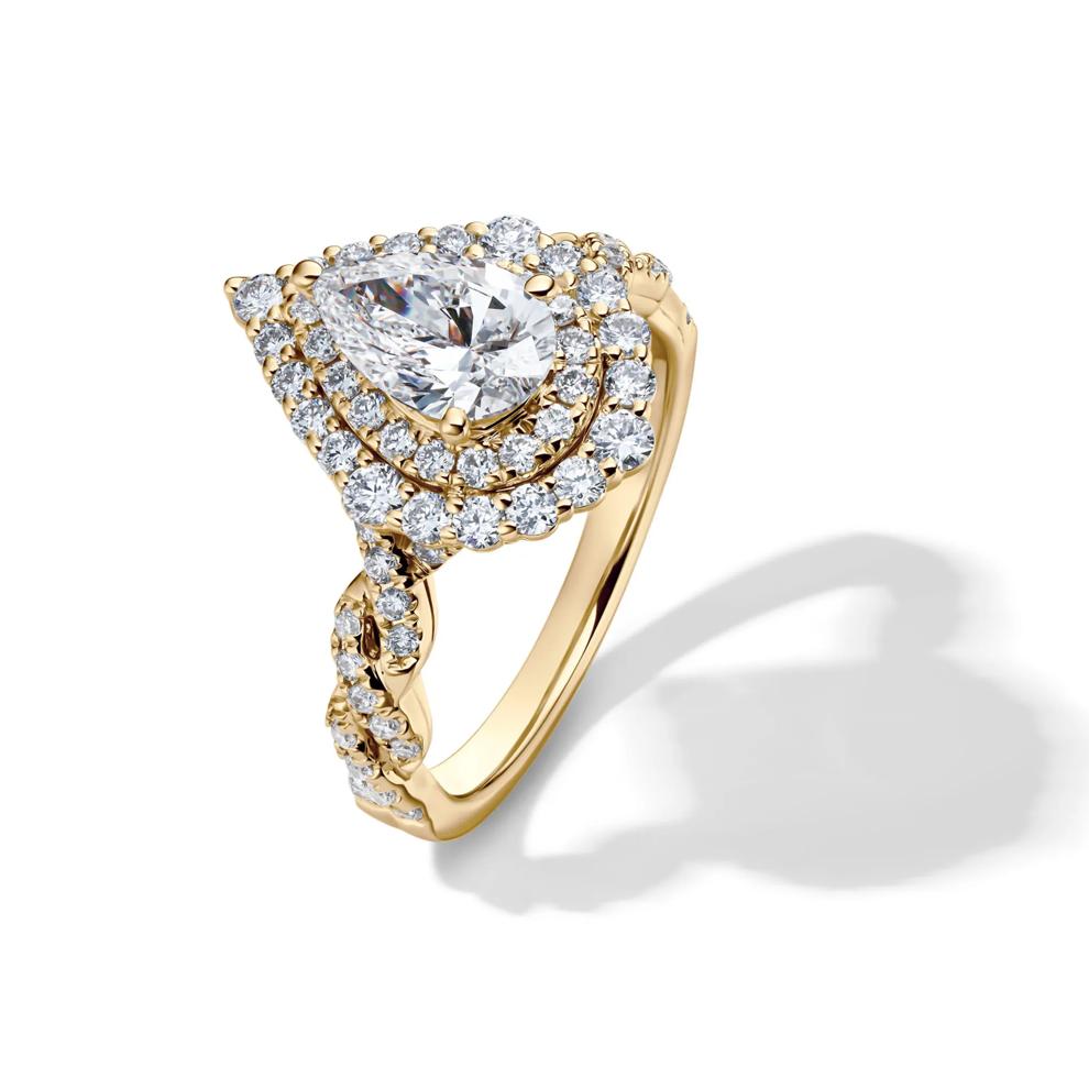 Florence Lab Grown Diamond Bridal Set in 14K Yellow Gold (2 ct. tw.) – Image 4 of 6