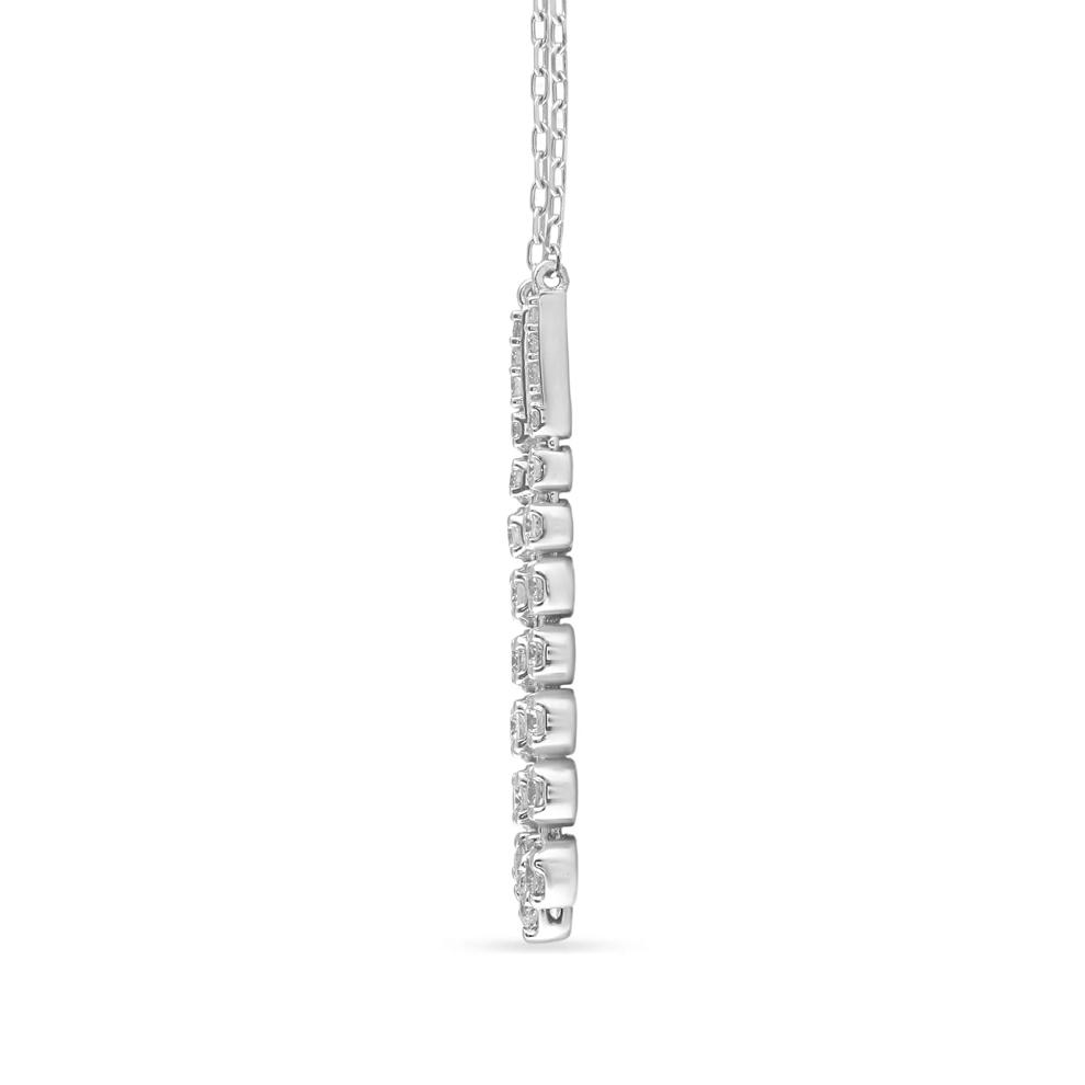 Graduated Diamond Necklace in 10K White Gold (1/2 ct. tw.) – Image 2 of 2