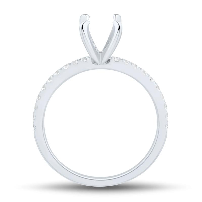1/5 ct. tw. Diamond Semi-Mount Engagement Ring in 14k White Gold &#40;Setting Only&#41;  – Image 4 of 6