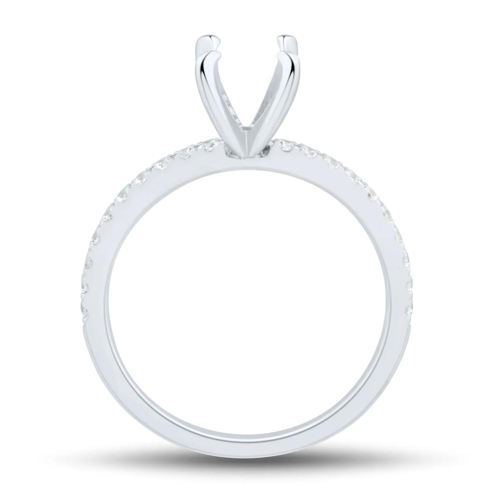 1/5 ct. tw. Diamond Semi-Mount Engagement Ring in 14k White Gold (Setting Only)  – Image 4 of 6