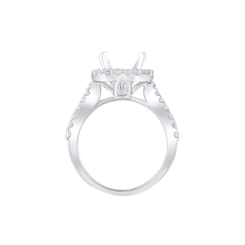 Lab Grown Diamond Semi-Mount Engagement Ring in 14K White Gold &#40;1 1/4 ct. tw.&#41; &#40;Setting Only&#41; – Image 4 of 6