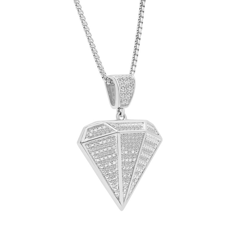 Men&#39;s Diamond Pendant in Sterling Silver &#40;1/2 ct. tw.&#41; – Image 2 of 4