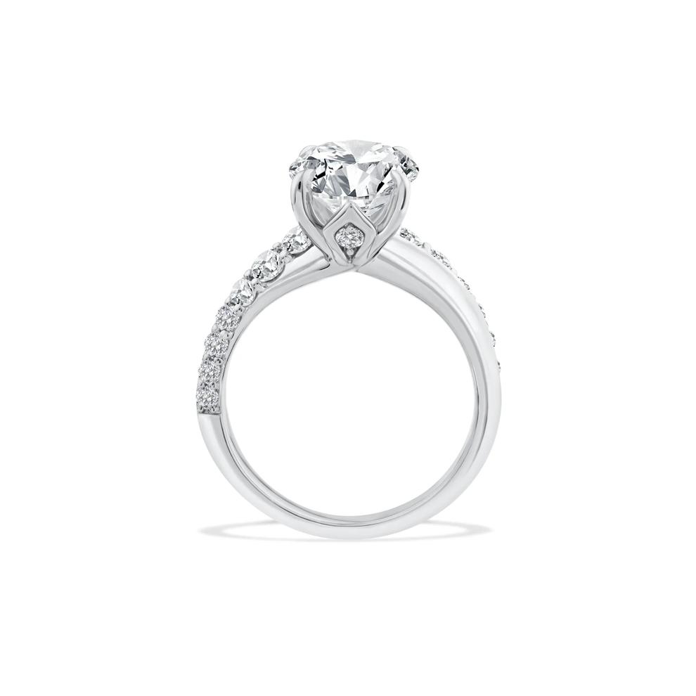 Lab Grown Diamond Oval Engagement Ring in Platinum (4 1/2 ct. tw.) – Image 2 of 4