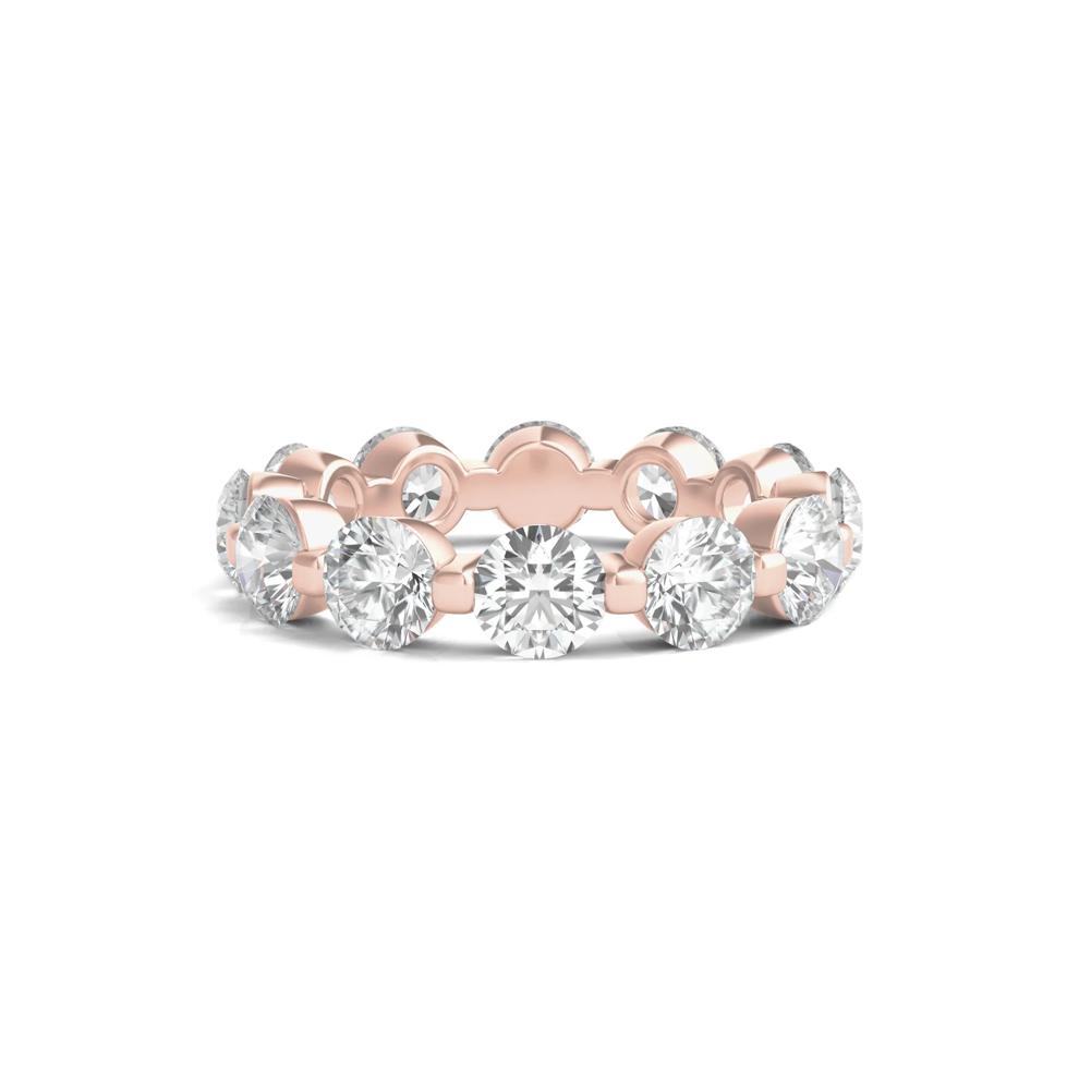 Round-Cut Diamond Shared Prong Eternity Band in 14k Rose Gold (5 ct. tw.) – Image 1 of 3