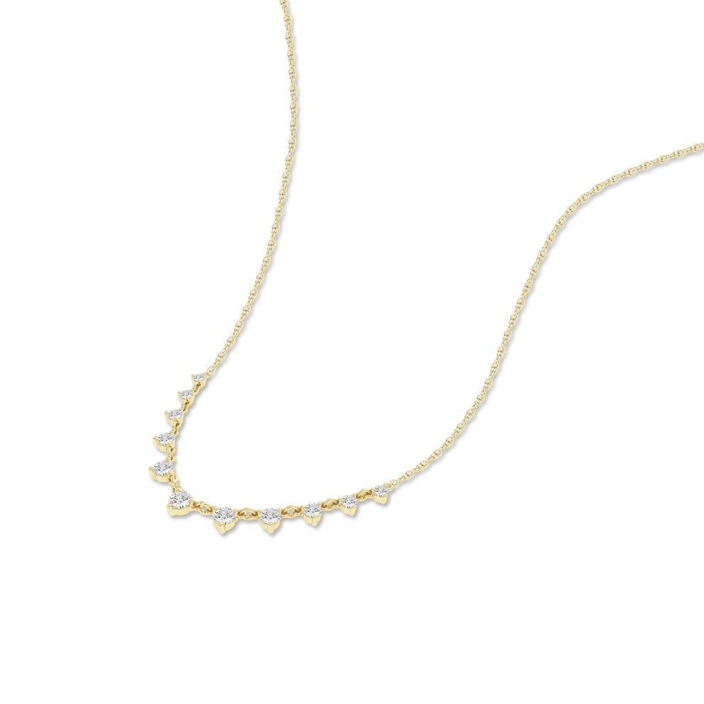Lab Grown Diamond Frontal Necklace in 10K Yellow Gold (1 ct. tw.) – Image 4 of 4