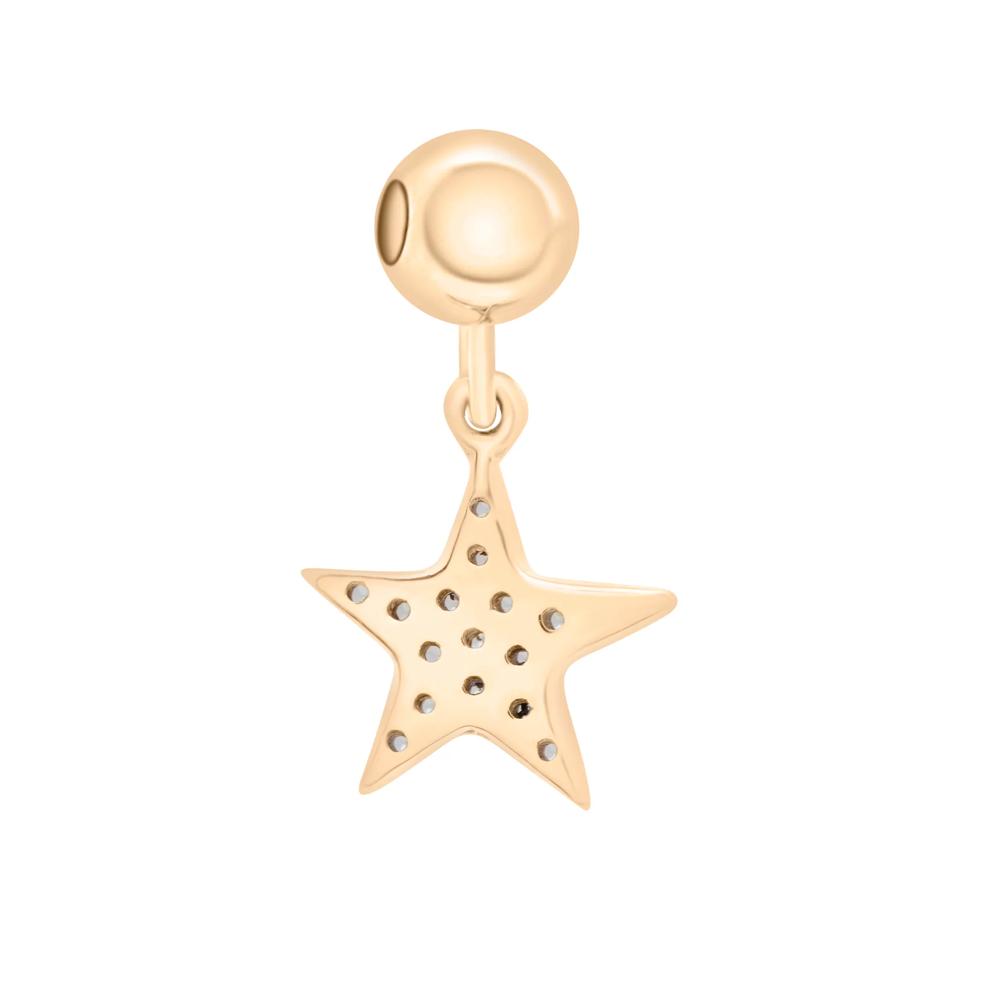 Diamond Accent Star Bead Charm in Vermeil – Image 3 of 3