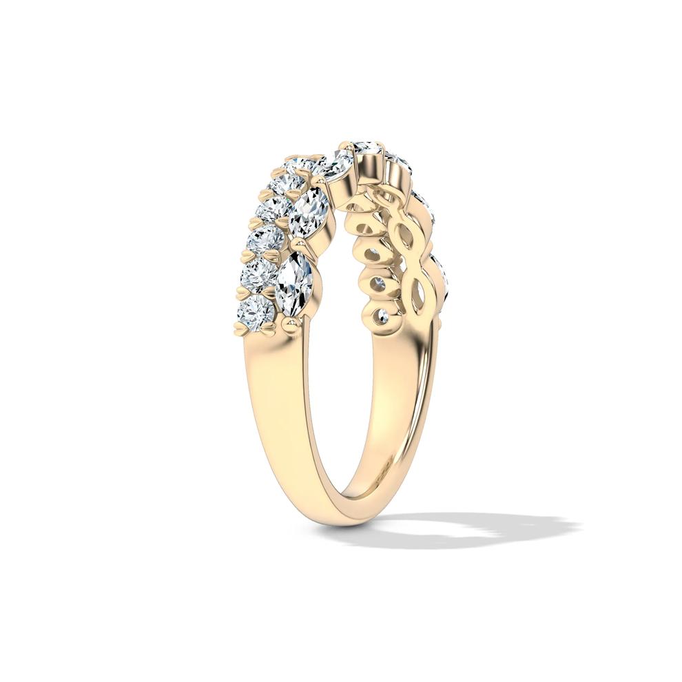 Lab Grown Diamond Open Double Row Band in 14K Yellow Gold (3/4 ct. tw.) – Image 3 of 4