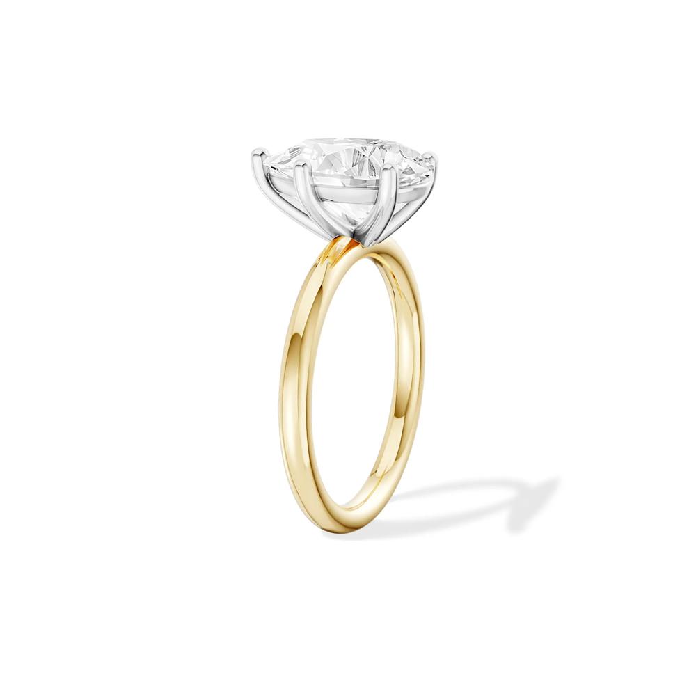 Lab Grown Diamond Pear-Shaped Solitaire Ring in 14K Yellow Gold (5 ct.) – Image 4 of 4