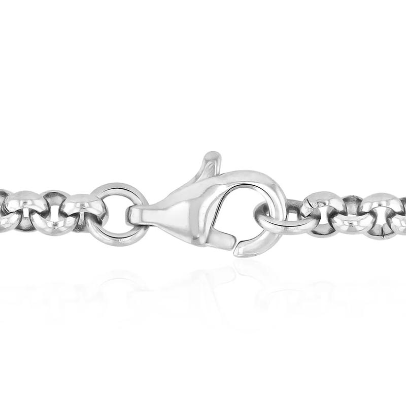 Men&#39;s 5/8 ct. tw. Black &amp; White Diamond Cross Necklace in Stainless Steel – Image 3 of 3