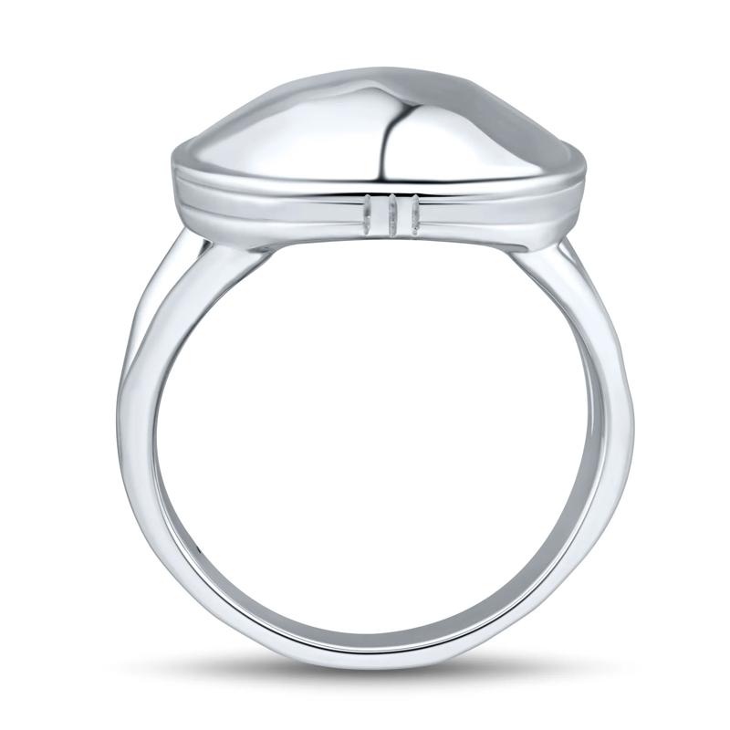 Hammered Oval Ring in Sterling Silver – Image 2 of 3